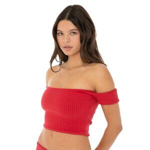Are You Am I Minka Short Sleeve Top Red M
